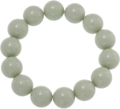 Behave Licht groene rekarmband 14mm bollen, 14-15cm polsomtrek