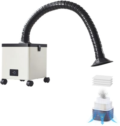 Lasrookafzuiger, met Borstelloze 85W Motor, voorzien van 3-Traps Filters en Instelbare 3-Snelheden, 200 m³/u Rookafzuiging voor Solderen, Graveren, Doe-Het-Zelf Werkzaamheden