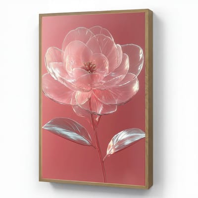 Wandlamp 70x100 cm - Oplaadbaar - Sierlijk - Bloem - Roze - Glazen - Wandlampen binnen woonkamer - Slaapkamer lamp - Decoratieve nachtlamp - Vloerlamp draadloos