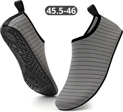 Livano Waterschoenen Voor Kinderen & Volwassenen - Aqua Shoes - Aquaschoenen - Afzwemschoenen - Zwemles Schoenen - Grijs - Maat 45.5-46