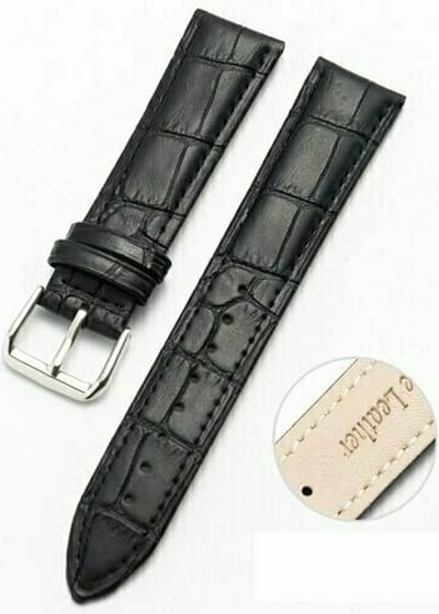 By Qubix - 22mm - Crocodile leren bandje - Zwart - geschikt voor Huawei Watch 3 / 4 / 5 (pro) - 46mm & geschikt voor Huawei Watch GT / GT 2 / GT 3 (pro) / GT 4 (pro) / GT 5 (pro) / GT 6 (pro) 46mm / Ultimate / Ultimate 2