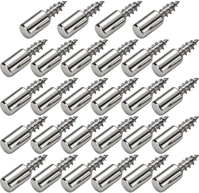 Dailygoods- Plankdragers 40 Stuks - Antislip Dop - Plankdragers Zwart - Plankdragers Metaal - Zelftappende Schroef - Voor Meubels/Kasten - Planksteunen
