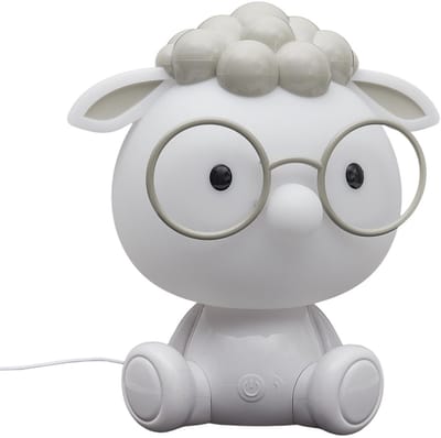 Home Deco Kids Nachtlampje - schaap - USB - oplaadbaar - aan/uit knop - wit - 25 cm - kinderkamer