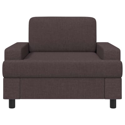 vidaXL - Fauteuil - Donkerbruin - Stof