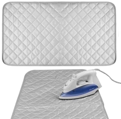 Opvouwbaar strijkijzer kussen - Strijkmat bureau - Kreukvrij kleding - Hittebestendig zilverweefsel - 45 x 70 cm - Zilver