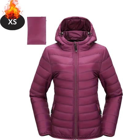 Livano Winterjas - Parka - Dames - Winter - Jas - Volwassen - Stijlvol - Diep Magenta - XS