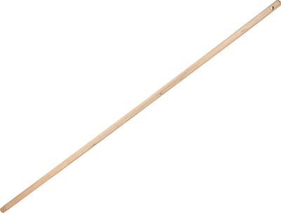 Buemag Bezemsteel universeel - hout - 130 cm - D24 mm - met klem-uiteinde - ophang oog