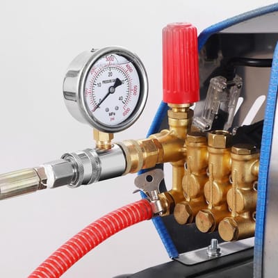 Dailygoods- Hogedrukmeter 6000 Psi - Vloeistof Gevulde Manometer - Snelkoppeling 3/8 Inch - Accessoire voor Hogedrukreinigers - Effectieve Reiniging - Eenvoudige Installatie - Drukmeter