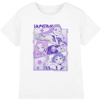 K-Pop Demon Hunters Kinderen/Jongens Hunter/X Anime T-Shirt (Wit)