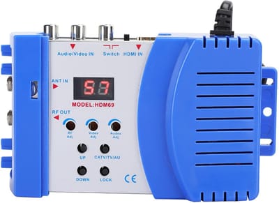 Allecto - Digitale Modulator - AV naar HF-converter - Draagbaar en compact - VHF UHF ondersteuning - Instelbaar uitgangsniveau - Geschikt voor vide...