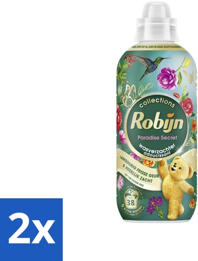2 x Robijn – Wasverzachter – Intense Paradise Secret – 765 ml - Wasverzachter - Wasverzachter Paradise Secret - Wasverzachter 38 Wasbeurten - Wasverzachter Geur - Wasverzachter Zachtheid