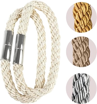 Solidchoice - Set van 2 Magnetische Gordijnhouders in Beige voor Thuis en Kantoor