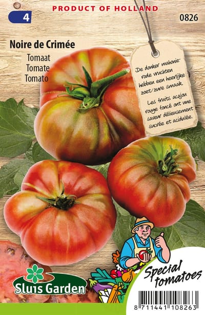 Tomaat (Lycopersicon lycopersicum) - Noire de Crimée - Lycopersicon - Moestuin - bloeit in Oktober / Juli / Augustus / September