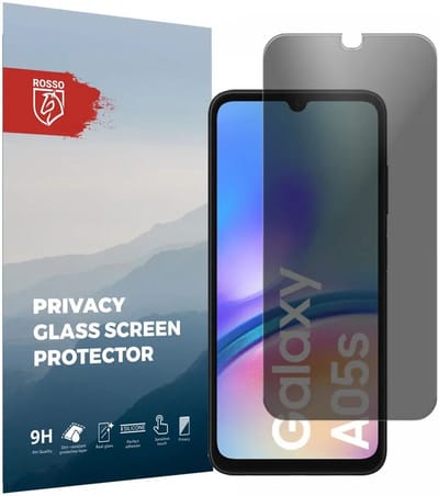 Rosso Privacy Screen Protector Geschikt voor de Samsung Galaxy A05s - 9H Gehard Glas - Case Friendly Tempered Glass - Eenvoudige Installatie