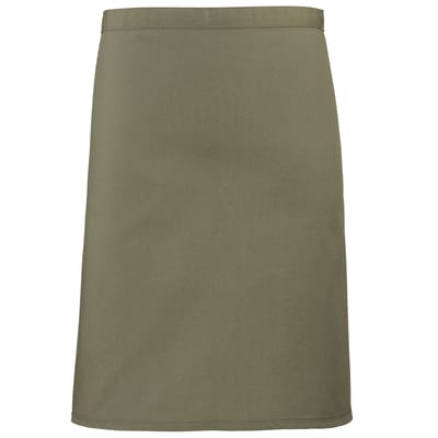 Premier Dames/Dames Mid-Length Apron (Pakket van 2) (Olijf)