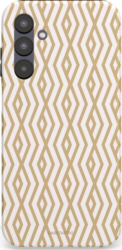 Casetastic Hoesje Geschikt voor Samsung A25 - Stijlvolle Beschermende Duo-layer Case - Art Deco Goud