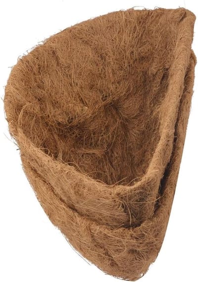 Halfronde kokosvoering×4, kokosvoering voor hangende mand, muur bloemenmand, kokosvezel plantenbakvoeringen voor tuin, plantenbak, bloempotten (40 cm)