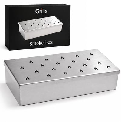 Grillx Smokerbox - Warm Roken - BBQ Accessoire - Voor Gas en Houtskool barbecue