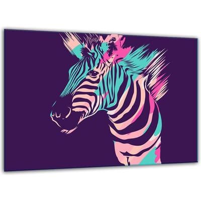TMK ArtDeko - Snijplank van gehard glas - 30x22 cm - Zebra