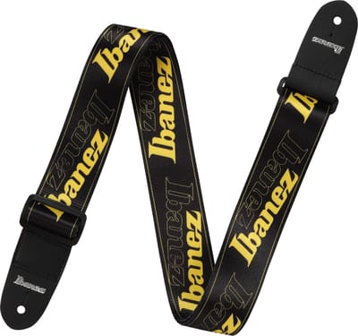 Ibanez GSD50-YE Design Strap Ibanez Logo Gitaarband Geel