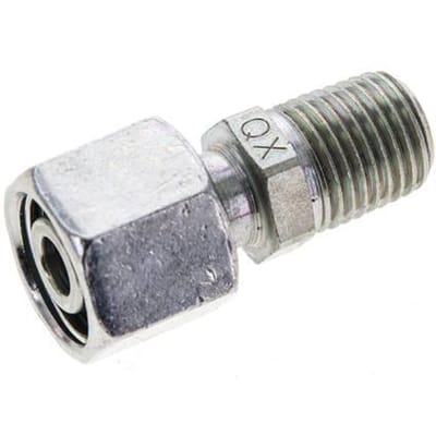 10L & 1/4'' NPT Verzinkt Stalen Rechte Draaidoorvoer Buitendraad 315bar Verstelbaar ISO 8434-1
