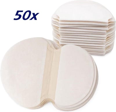 Anti-transpirant okselpads - 50 stuks - Zweet pads - Voorkomt zweetvlekken in uw kledding - Tegen zweetplekken - Dames - Heren - Anti-zweet - Wegwerp - Katoen - Eenmalig gebruik - Wit