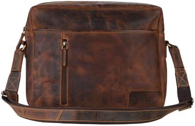 GREENBURRY schoudertas Vintage Reporter Bag Brown bruine