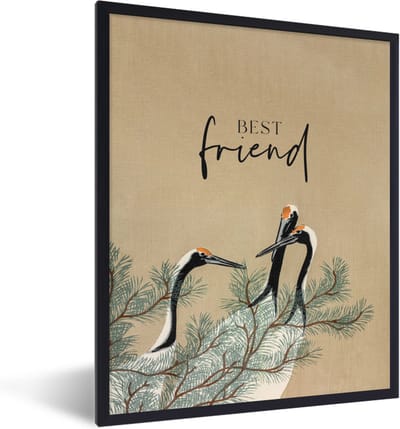 Fotolijst incl. Poster - Best friends - Vriendschap - Quotes - Spreuken - Best friend - 30x40 cm - Posterlijst