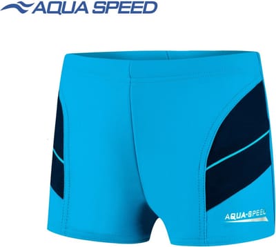 Aqua Speed Andy - Jongens Zwemboxer/ Zwembroek - Blauw/Marineblauw 134