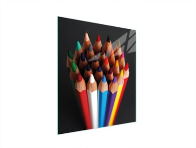 TMK ArtDeko Serie - Snijplank van Glas - 45x52 cm - Kleurrijk