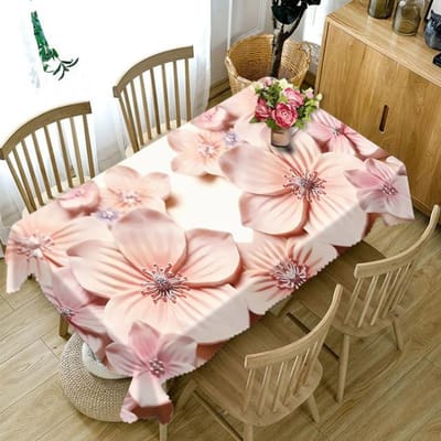 Tafelkleed met reliëfbloemen Creatief kleurrijk patroon van muurbloemen Wasbaar Verdikt Rechthoekig Tafelkleed Voor Bruiloft 40 X 40CM