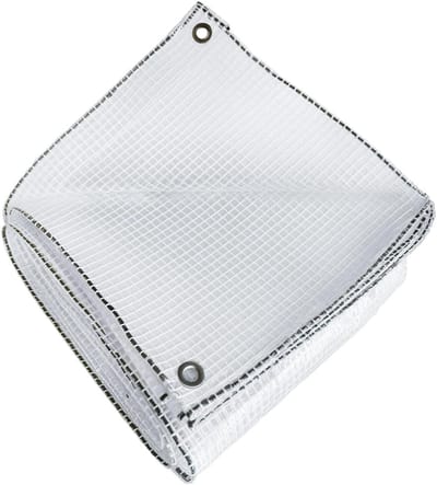 Stevig Bouwzeil - Dekzeil - Waterdicht Beschermen - Versterkt Transparant - 4 x 10 Meter