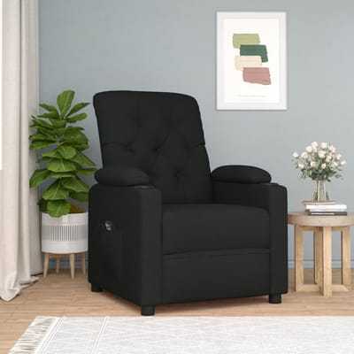 vidaXL - Fauteuil - verstelbaar - elektrisch - stof - zwart