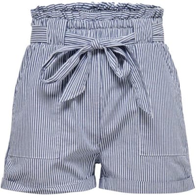 ONLY ONLSMILLA STRIPE BELT DNM SHORTS NOOS Dames Broek  - Maat XS