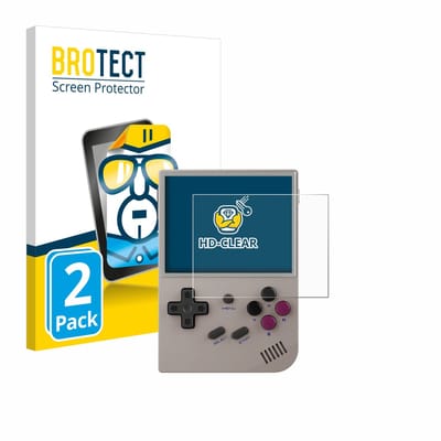 BROTECT - Screenprotector voor Anbernic RG35XX Plus - Folie Beschermfolie transparant 2 Stuks