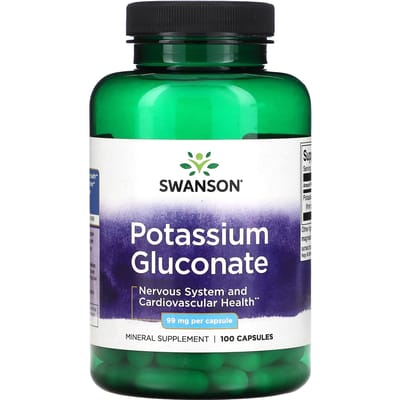 Kaliumgluconaat, 99 mg, 100 capsules