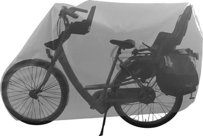 CUHOC Fietshoes - Mamafiets Hoes met 2 zitjes Zwart - Red label - Fietshoes met Slotgaten - Ademende Fietshoes - waterdichte zwarte fietshoes - mamafietshoes