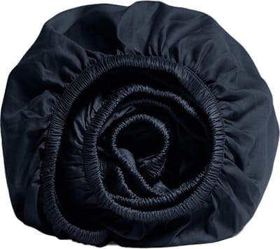 Yumeko hoeslaken katoensatijn blueberry 90x200x30 - Bio, eco & fairtrade
