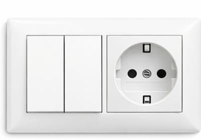 Busch-Jaeger -Balance -wit- Wandcontactdoos 1x - Serie schakelaar 1 x set
