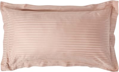 Homescapes Satijn Streep Katoen Kussensloop 50x90 cm met Sierrand – Taupe-beige – 100% Egyptisch Katoen Satijn – Draaddichtheid 330