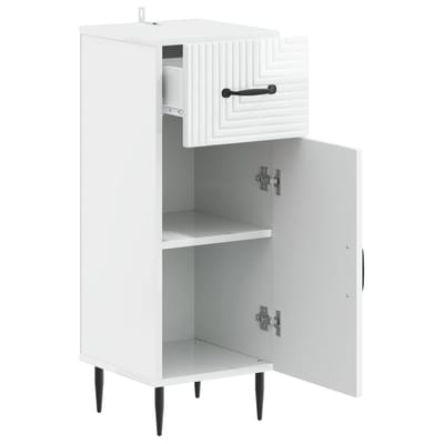 vidaXL - Badkamer - Opbergkast - HAARLEM - Hoogglans - Wit - 30 - x - 31 - x - 80 - cm