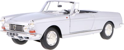 Norev (184835) Peugeot 404 Cabriolet 1967 zilver. Miniatuurauto / Schaal 1:18