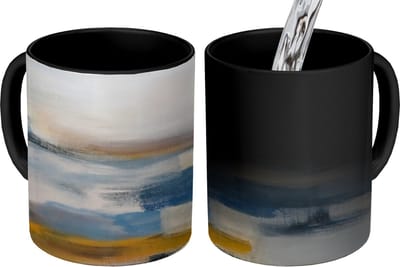 Magische Mok - Foto op Warmte Mokken - Koffiemok - Olieverf - Schilderij - Abstract - Magic Mok - Beker - 350 ML - Theemok