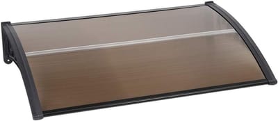 Voordeurluifel - Deur luifel - Bescherming tegen regen - Polycarbonaat plaat - 60 x 100 cm - Thee