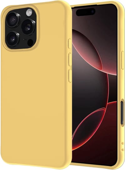 Hoesje - Geschikt voor Apple iPhone 16 Pro - Sterk & Shockproof - Hoes Cover - Siliconen Case - Geel