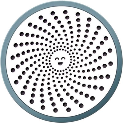 doucheafvoerafdekking - haarvanger - afvoerbescherming - goede handgrepen - eenvoudig te reinigen - roestvrijstalen zeef - voor douche, badkuip, afvoerfilter - Smileygezicht - 11 cm