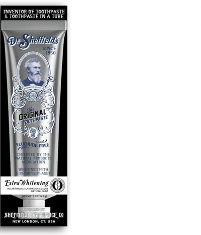 Dr. Sheffield's Fluoridevrije Tandpasta Extra Whitening – Natuurlijk Pepermunt – Voor Wittere Tanden & Frisse Adem