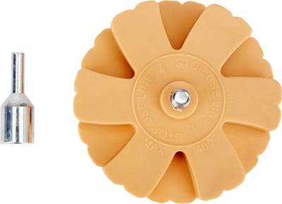 YATO YT-83308 Professionele Stickerverwijderaar Schijf – Ø 88 mm – Medium Rubberen Krasschijf voor Accuboormachine – Inclusief M8 Adapter – Voor Lakveilige Lijmverwijdering