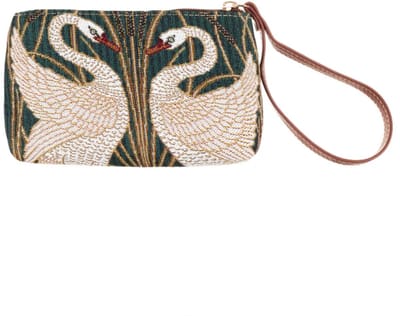 Polstasje - portemonnee - Swan - Zwaan - Zwanen - donker groene achtergrond - Walter Crane
