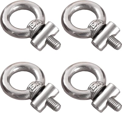 Set van 4 RVS Canopies, Railstoppers, M4 Hefoog, Moer en Ringvormige Eindstopper voor Caravan, Kamperen, Tent en Luifelaccessoires